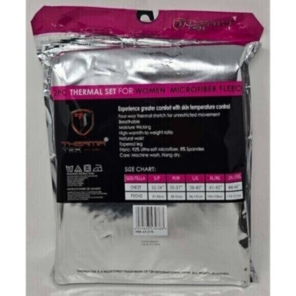 Women Microfiber Thermals 2 Pack – Warm Long Johns for Winter Layering & Travel - Picture 2 of 2